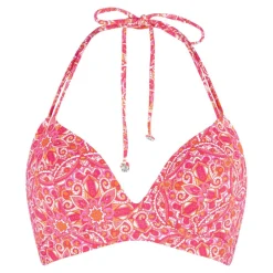 LingaDore Triangle bikinitop dames hot pink paisley