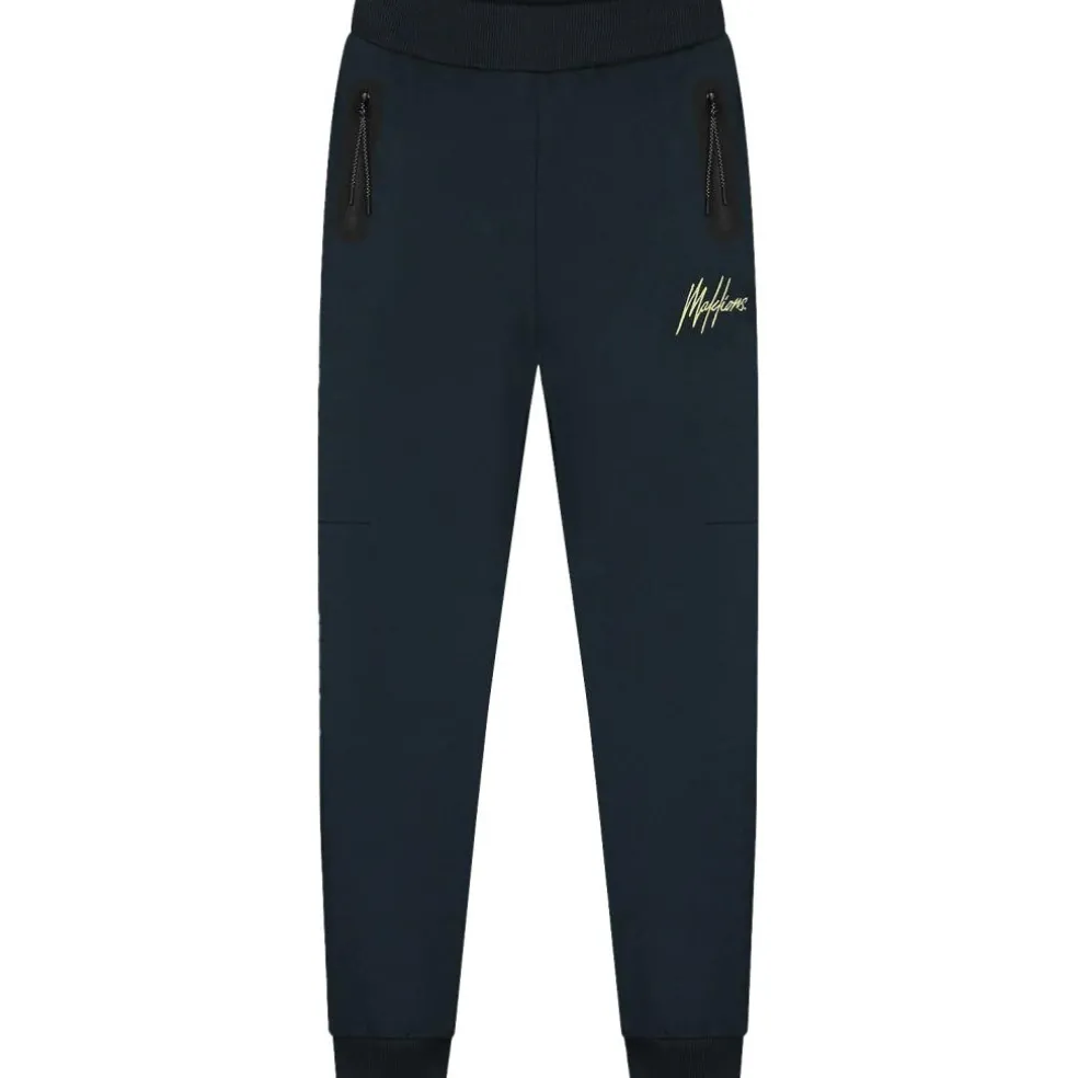 Malelions Counter joggingbroek junior navy bright yellow