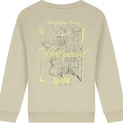 Malelions Hollywood Map sweater junior beige