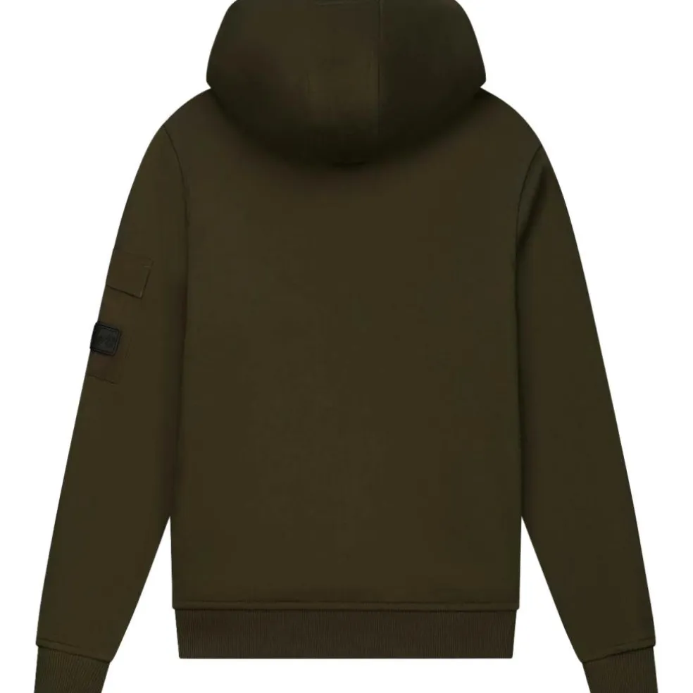 Malelions Nylon Pocket hoodie junior moss green