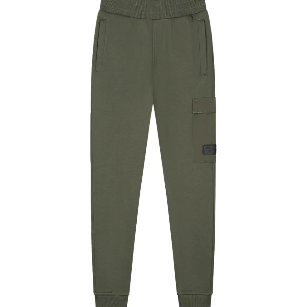 Malelions Nylon Pocket joggingbroek junior moss green