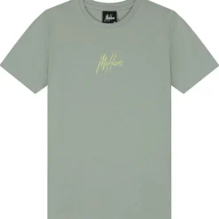 Malelions Striped Signature shirt junior agave green