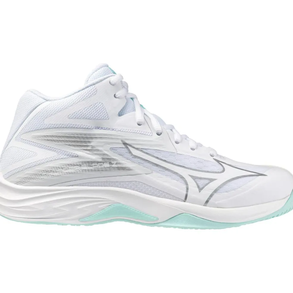Mizuno Thunder Blade Z Mid indoorschoenen dames white blue tint