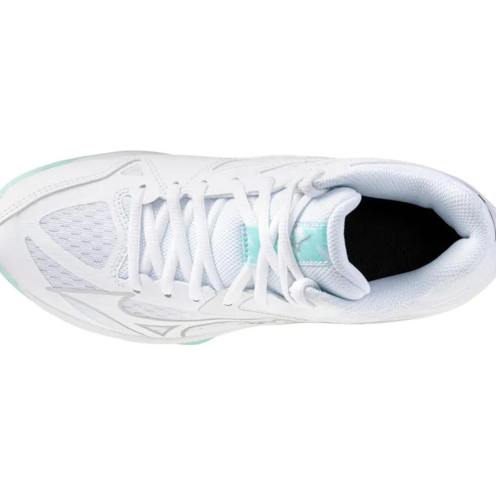 Mizuno Thunder Blade Z Mid indoorschoenen dames white blue tint