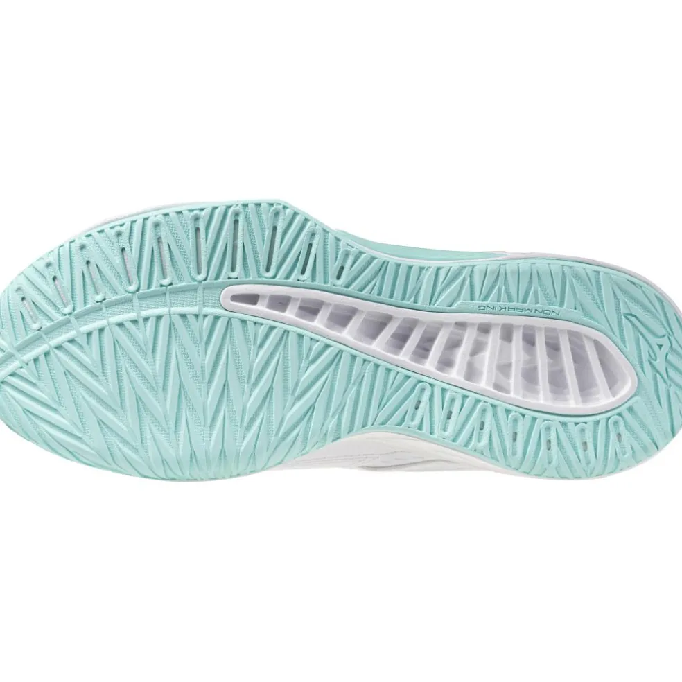 Mizuno Thunder Blade Z Mid indoorschoenen dames white blue tint