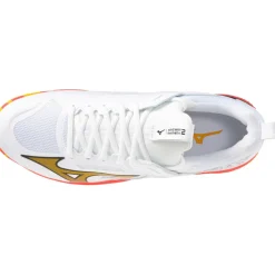 Mizuno Wave Panthera 2 hockeyschoenen heren white fiery coral 2 citrus