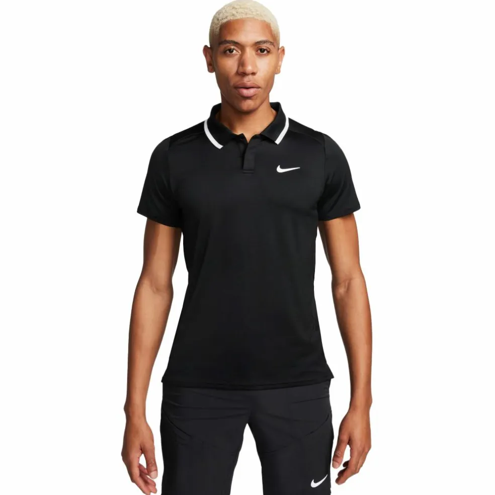 Nike Court Advantage tennispolo heren black white