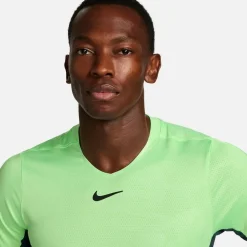 Nike Court Dri-FIT Advantage tennisshirt heren lime  blast deep jungle black