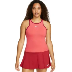 Nike Dri-FIT Slam tennis tanktop dames ember glow noble red white