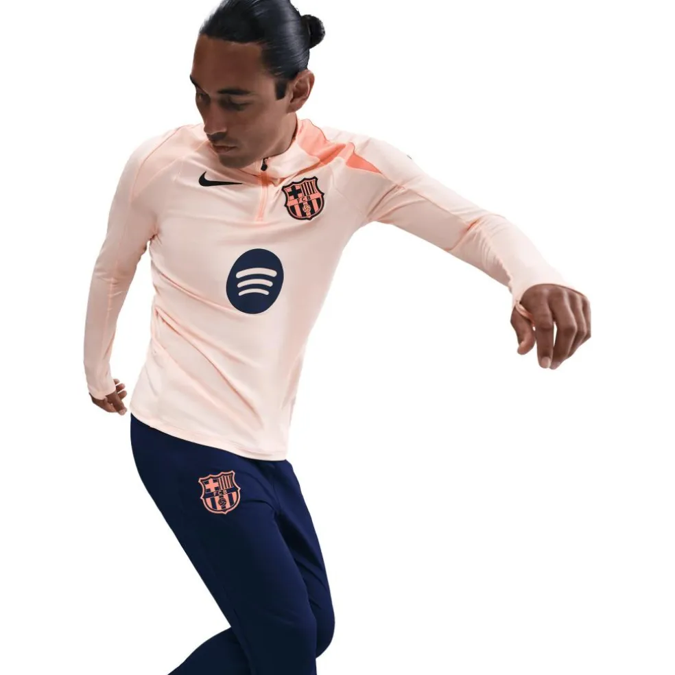 Nike FC Barcelona Strike trainingsshirt heren crimson tint bright mango midnight navy