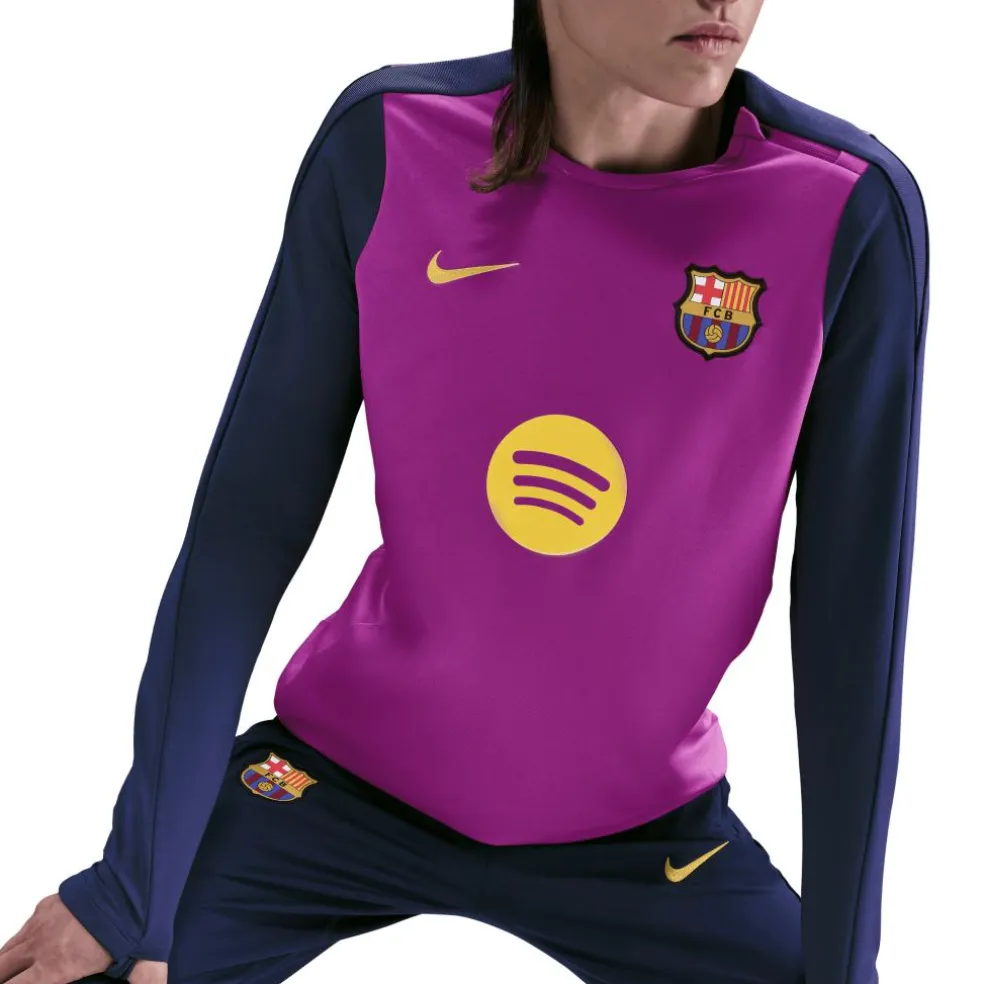 Nike FC Barcelona Strike trainingsshirt dames purple vivid purple midwest gold