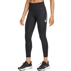 Nike Swoosh Fast hardloopbroek dames black white