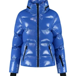 NIKKIE Gstaad Laquer winterjas dames dazzling blue