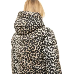 NIKKIE Newport Leopard winterjas dames hummus
