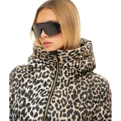 NIKKIE Newport Leopard winterjas dames hummus