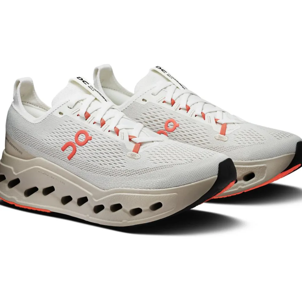 On Cloudsurfer Max hardloopschoenen dames ivory salmon