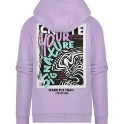 Poederbaas Arty hoodie dames lila