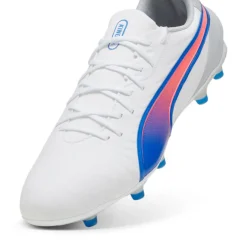 Puma KING MATCH FG AG voetbalschoenen heren PUMA white bluemazing flat light grey