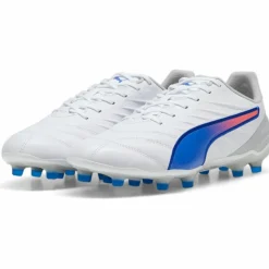 Puma KING PRO FG AG voetbalschoenen heren PUMA white bluemazing flat light grey