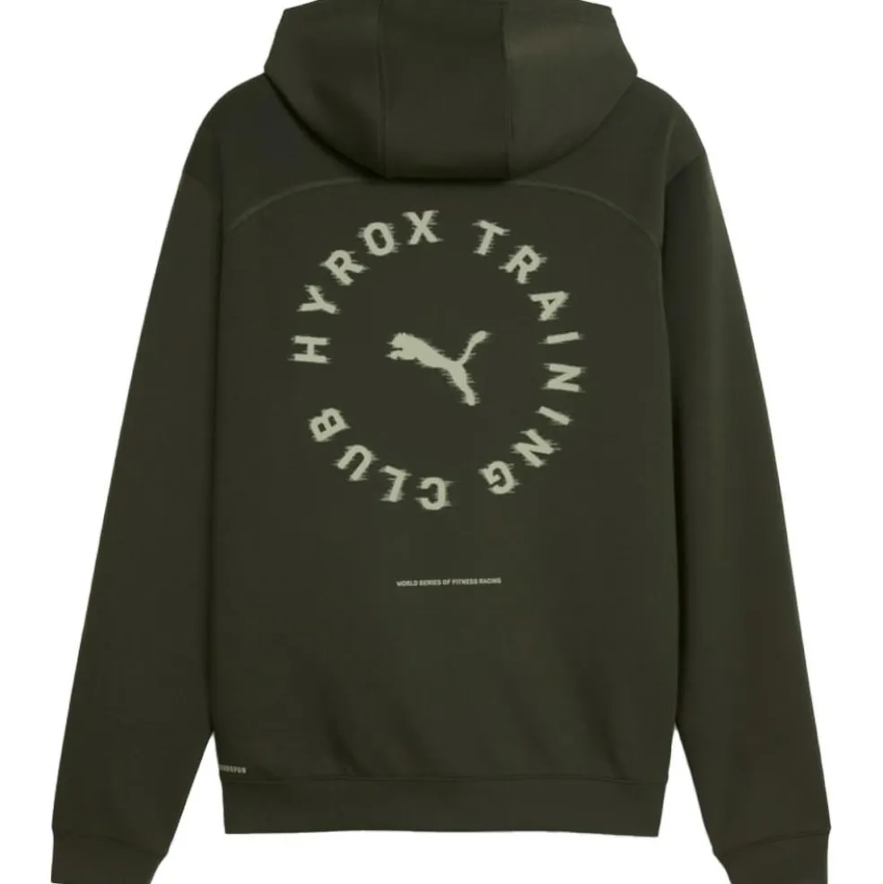 Puma x HYROX CLOUDSPUN hoodie heren dark olive