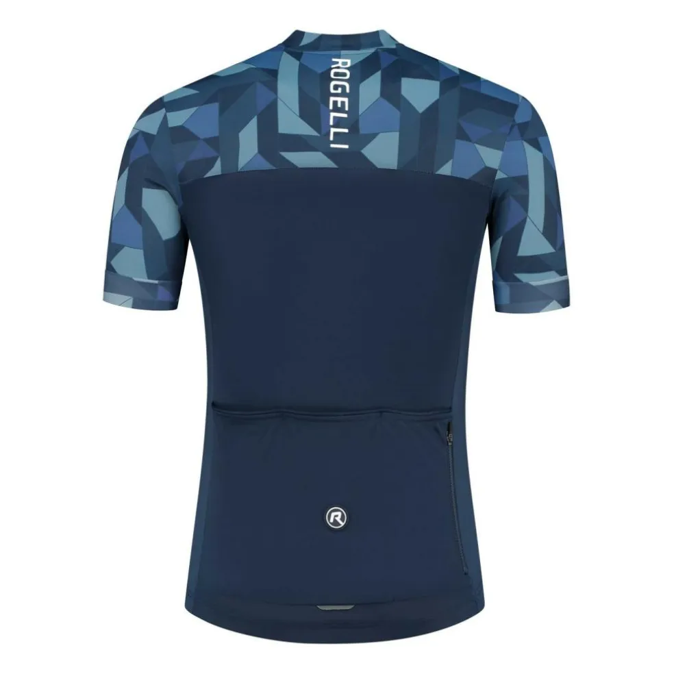Rogelli Essential Graphic fietsshirt heren blauw