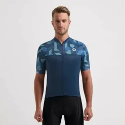 Rogelli Essential Graphic fietsshirt heren blauw