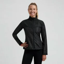 Rogelli Essential Hi Vis hardloopjack dames zwart  reflection