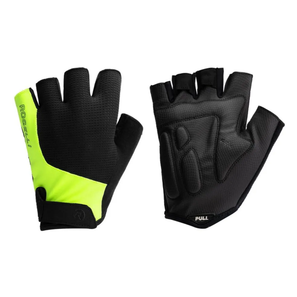 Rogelli Essentials fietshandschoenen heren zwart fluor geel