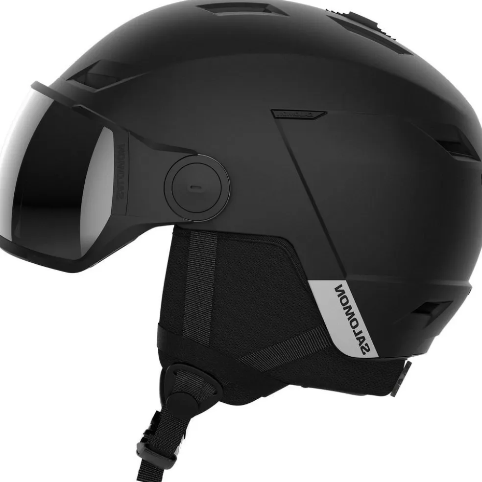 Salomon Pioneer LT Visor skihelm dames black uni silver
