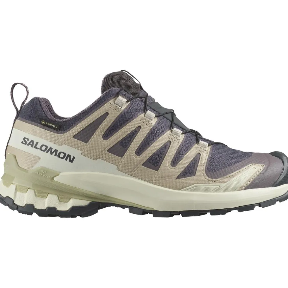 Salomon XA PRO 3D V9 GORE-TEX hardloopschoenen dames nine iron oxford tan alfalfa