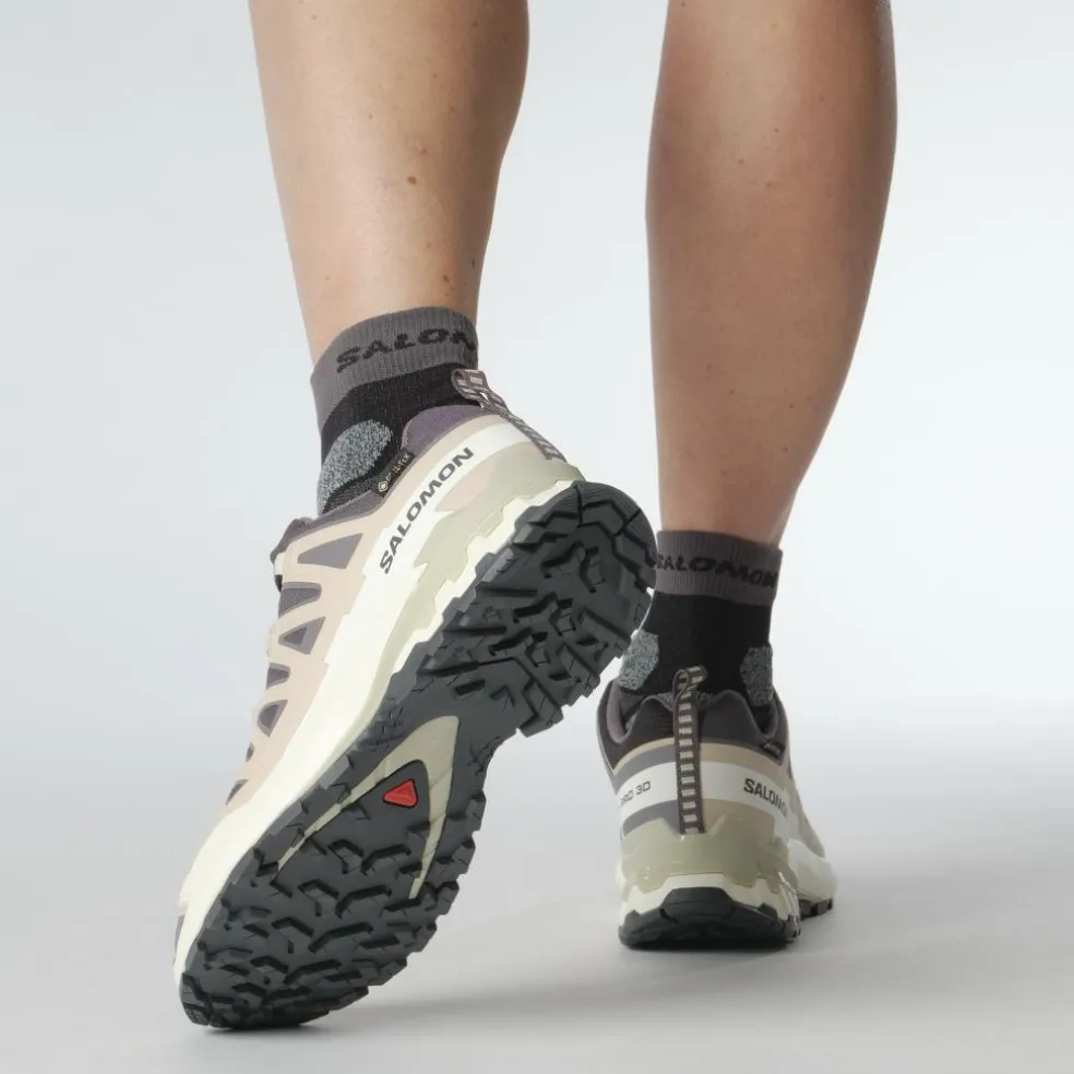 Salomon XA PRO 3D V9 GORE-TEX hardloopschoenen dames nine iron oxford tan alfalfa