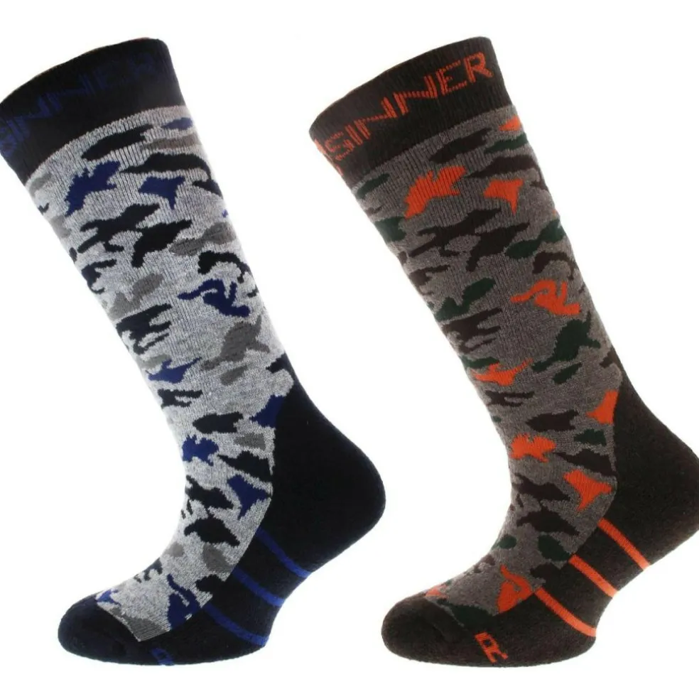 Sinner Camo skisokken junior 2-pack - EU 31 - 34