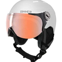 Sinner TYPHOON VISOR skihelm matte white blue