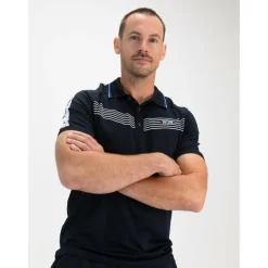 Sjeng Sports  Celio tennispolo heren dark blue