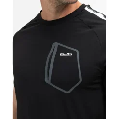 Sjeng Sports  Sinclair tennisshirt heren black melange
