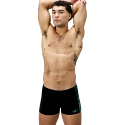 Speedo Endurance+ MAX Tech Panel zwemboxer heren black turquoise