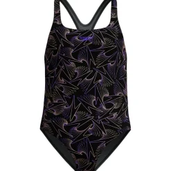 Speedo Hyperboom Medalist Allover Print badpak junior black peach