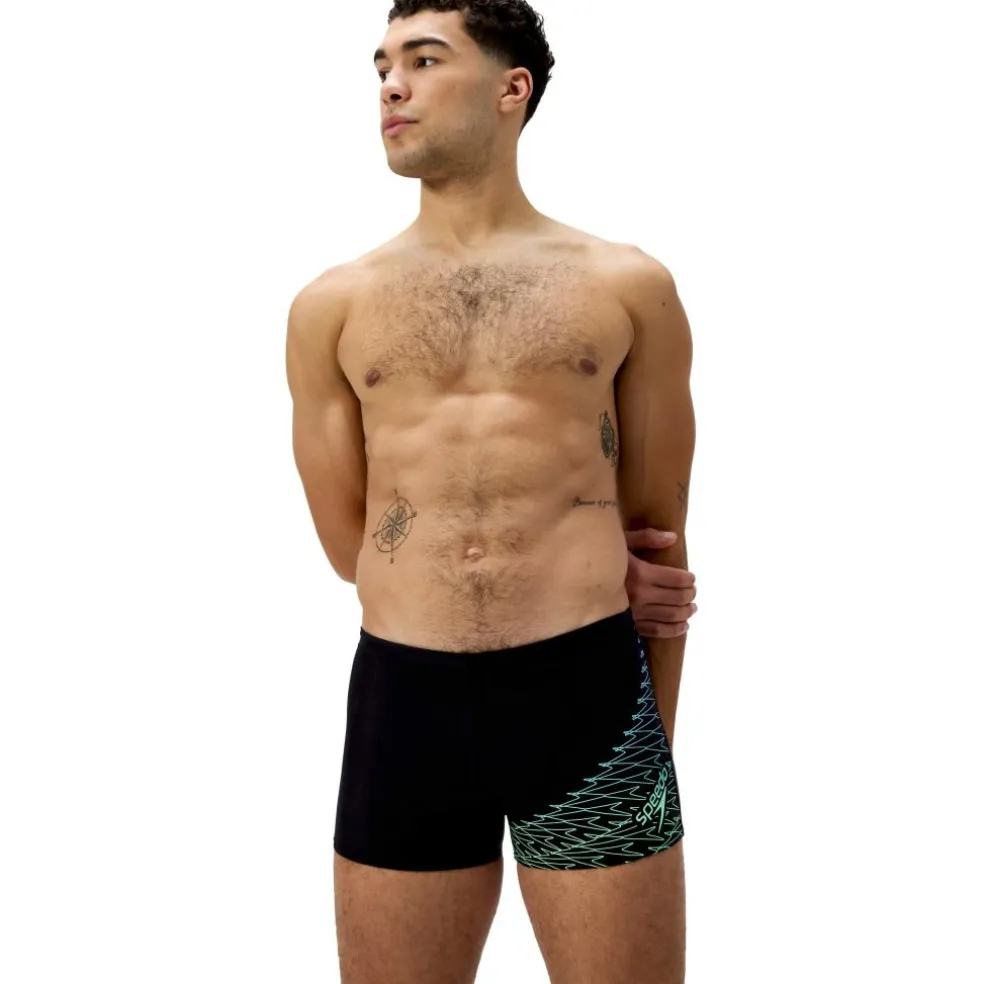 Speedo Medley Logo zwemboxer heren black green