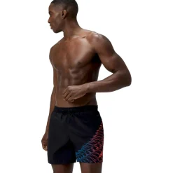 Speedo Medley Logo zwembroek heren black neon coral