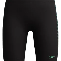 Speedo Plastisol Placement Jammer zwemboxer junior black green