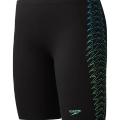 Speedo Plastisol Placement Jammer zwemboxer junior black green