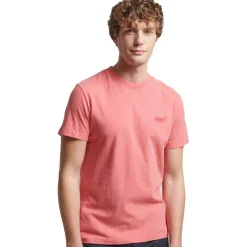 Superdry Essential Logo shirt heren punch pink marl