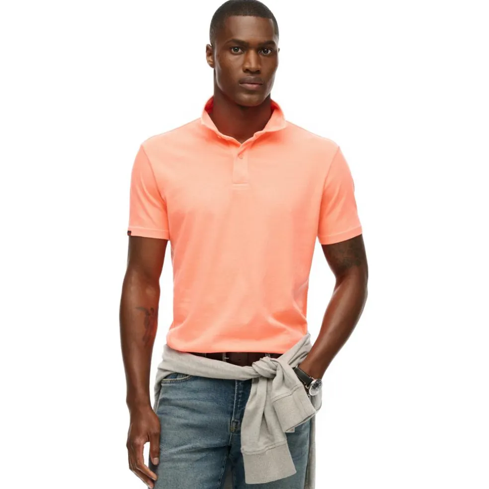 Superdry Essential polo heren dry fluro orange