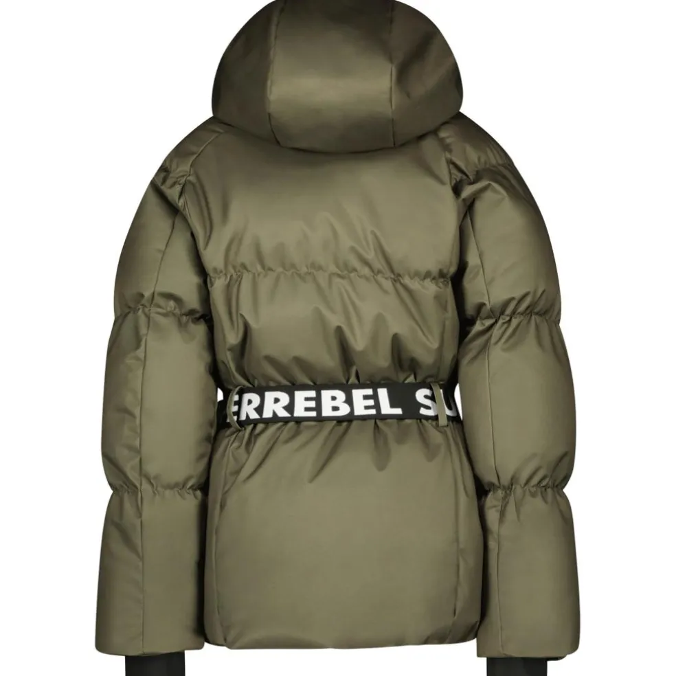 SuperRebel PUFF winterjas junior army green
