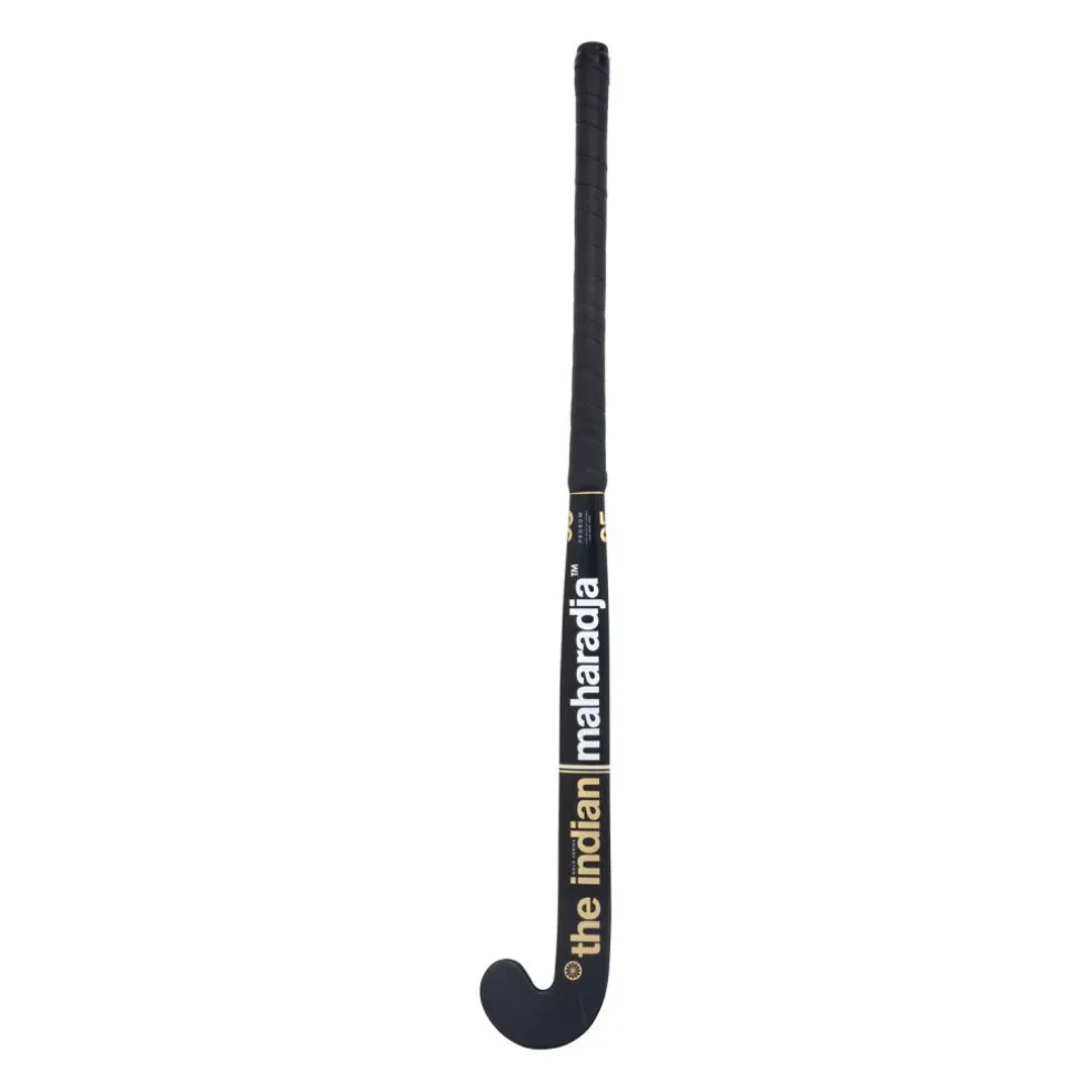 The Indian Maharadja Gold 95 Pro Bow hockeystick black gold