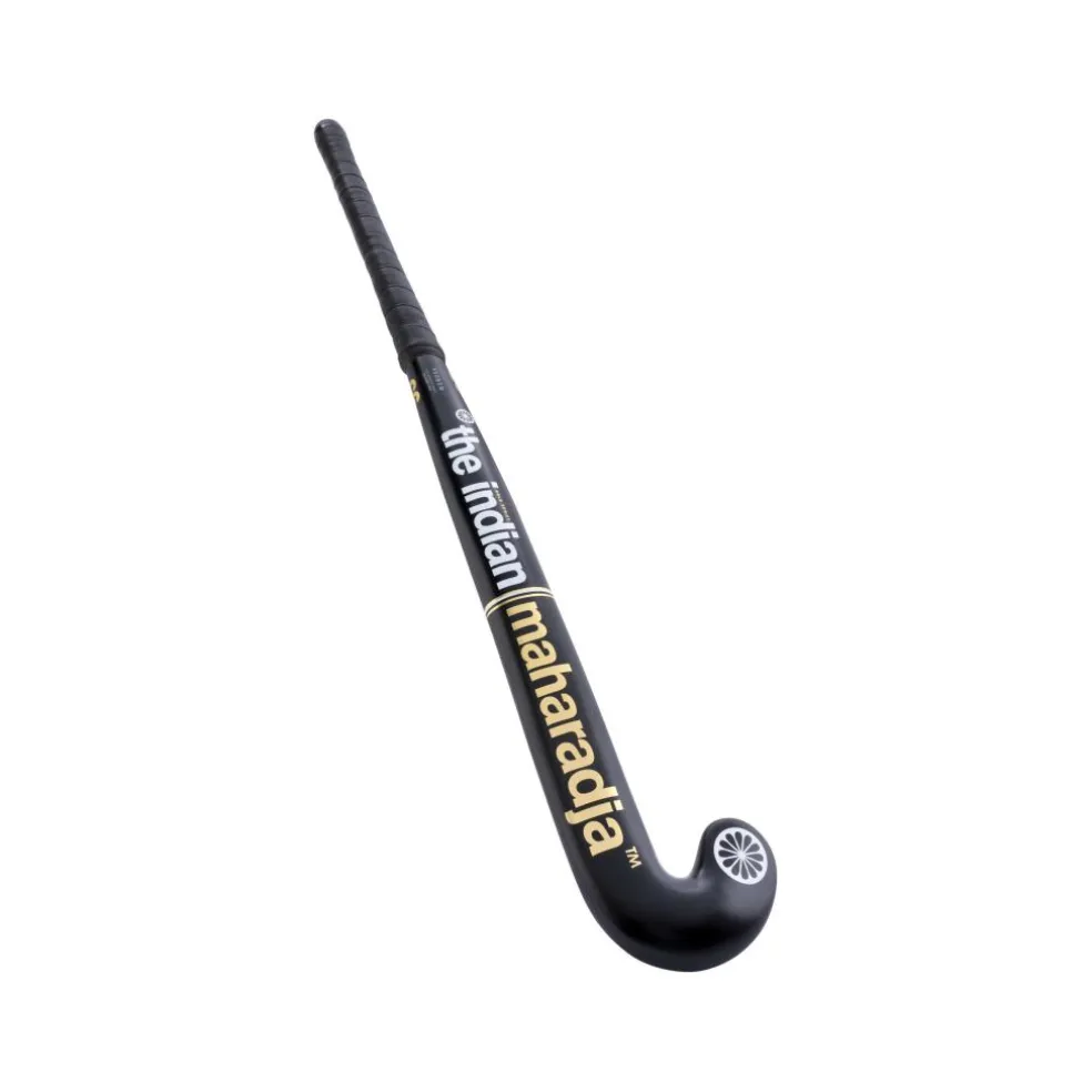 The Indian Maharadja Gold 95 Pro Bow hockeystick black gold
