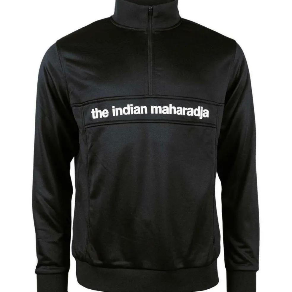 The Indian Maharadja Poly Terry Half Zip hockeytrui heren black