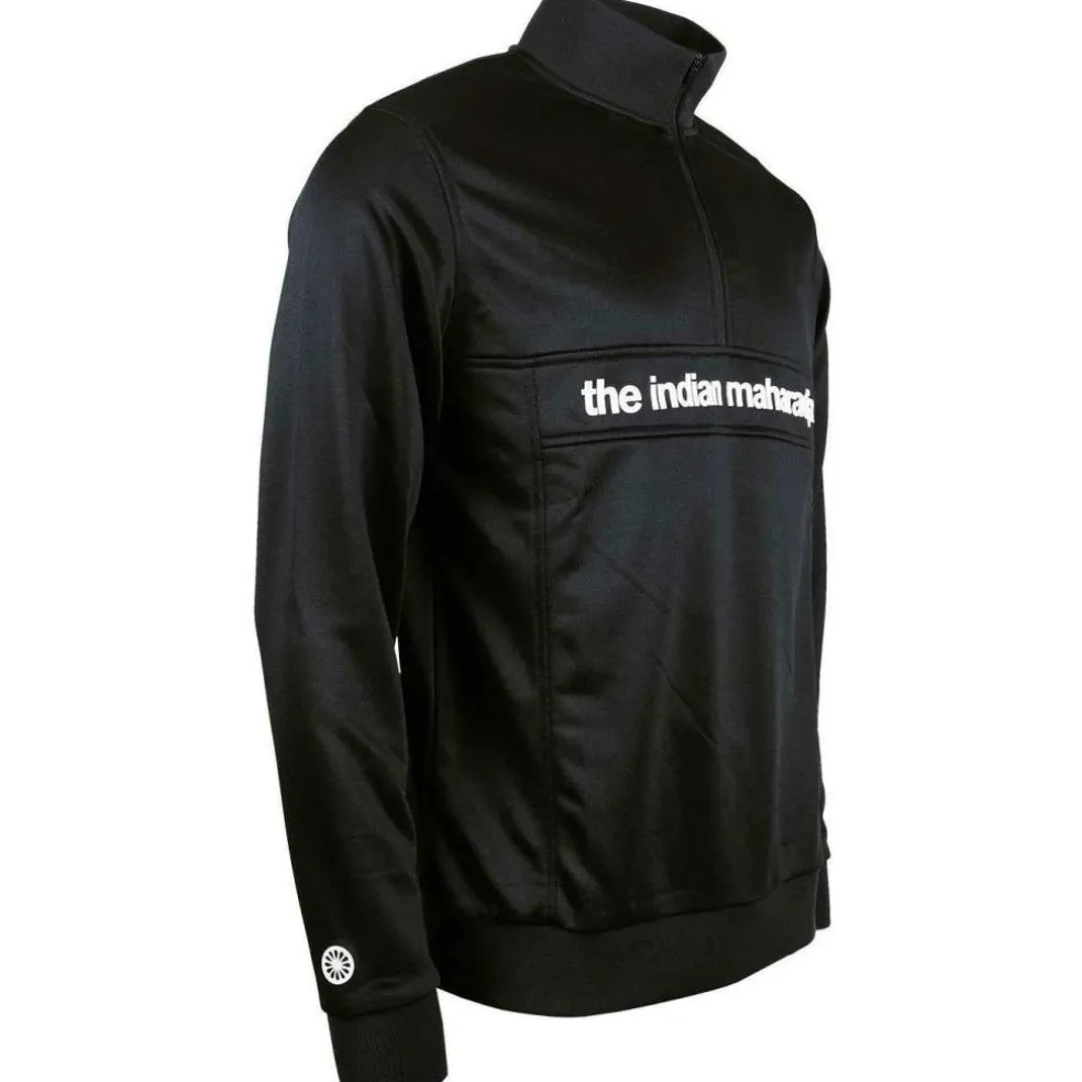 The Indian Maharadja Poly Terry Half Zip hockeytrui heren black