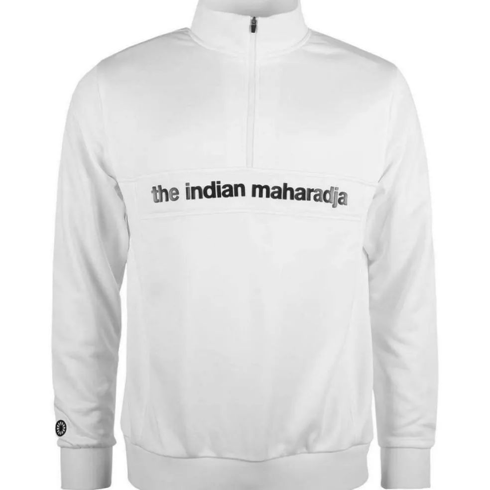 The Indian Maharadja Poly Terry Half Zip hockeytrui junior white