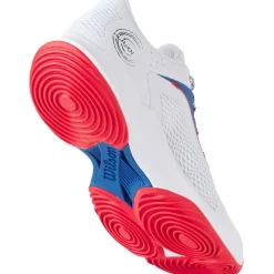 Wilson Hurakn 2.0 padelschoenen dames white deja vu blue wilson red